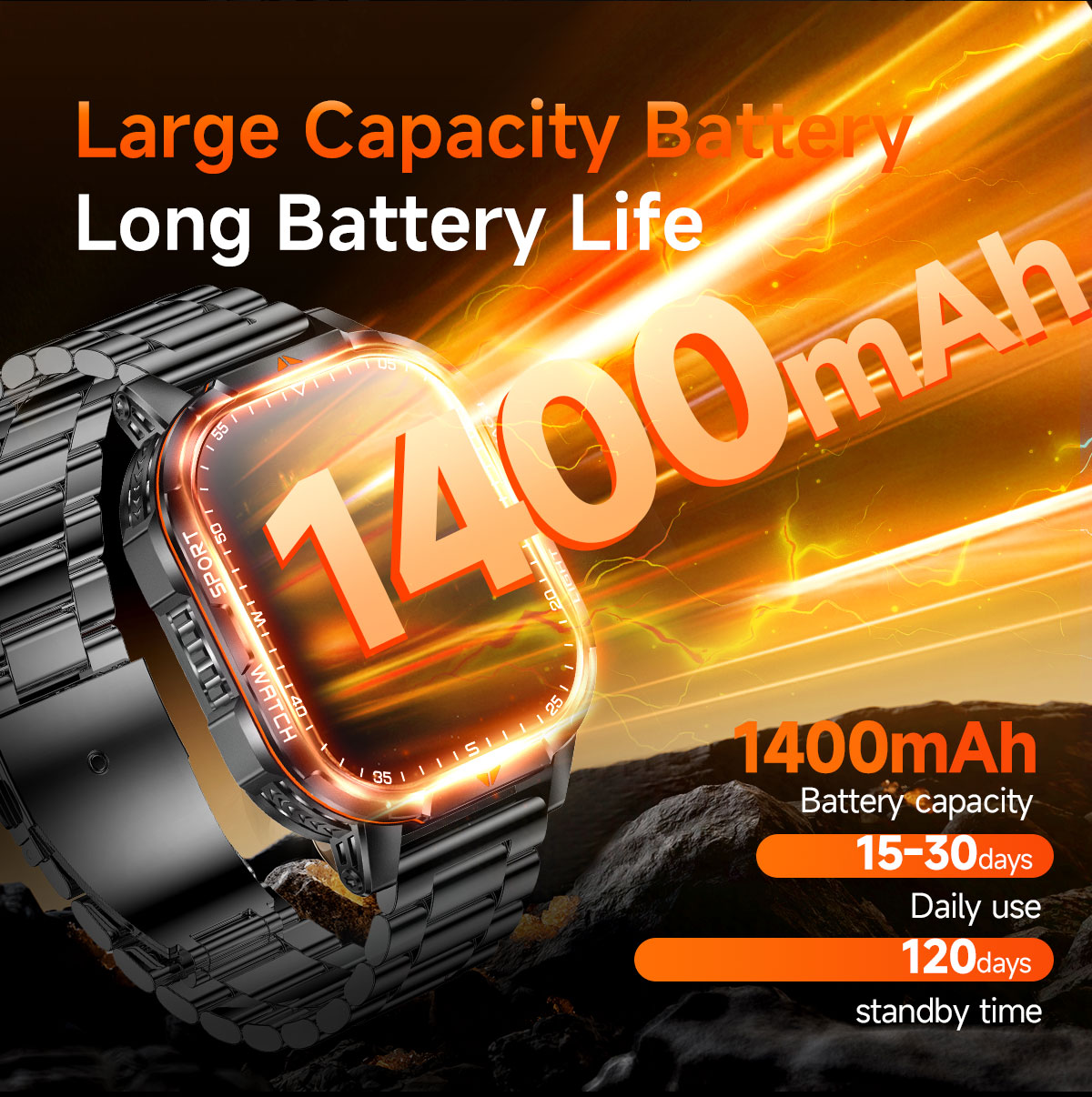 2026 Nieuwe 1400mAh Super Grot - Smartwatch Store recensie en prijs