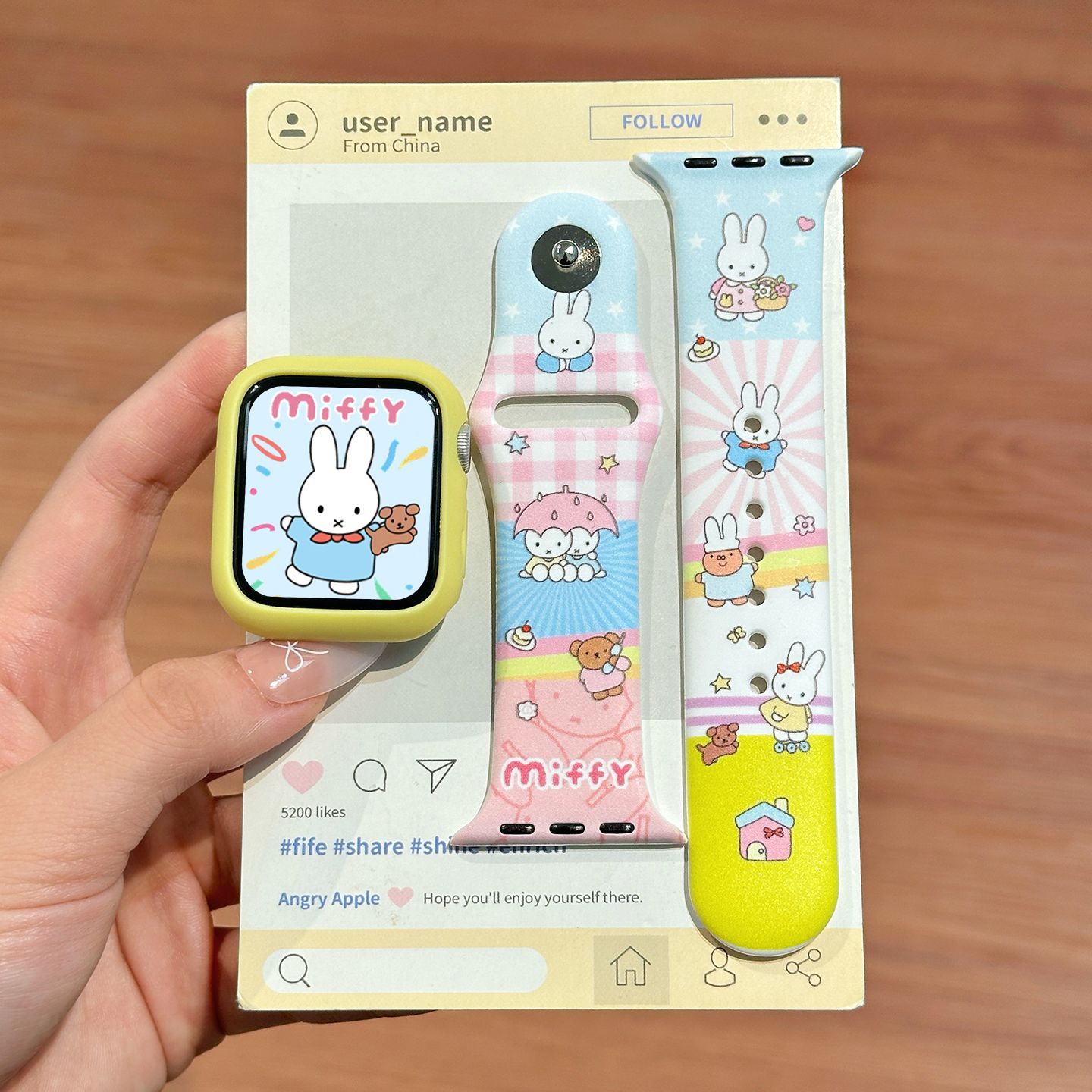 Dopamine Kleur Nijntje Silicon - Apple Smartwatch Accessories recensie en prijs